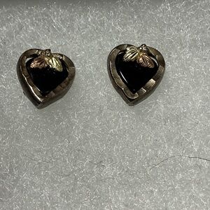 12k and Sterling Heart ❤️ Shaped Post Earrings